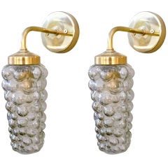 Petite Austrian Cylinder Bubble Sconces