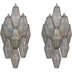 Pair of Venini Polyhedral Sconces