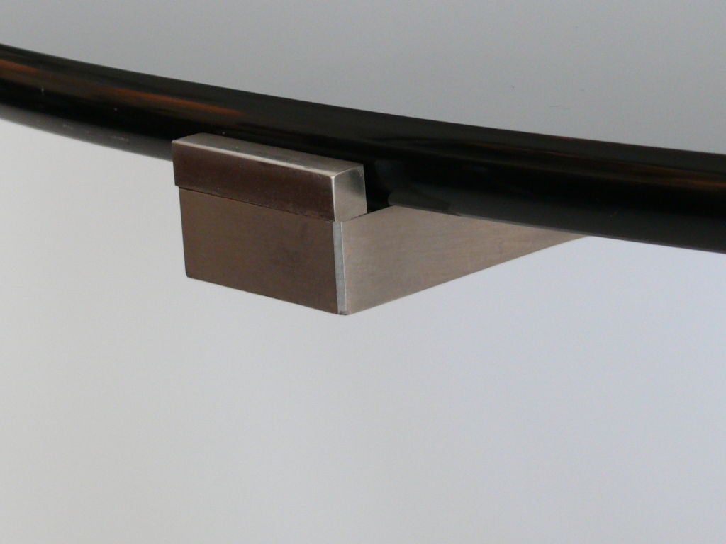 Stainless Steel and Glass Italian Dining Table