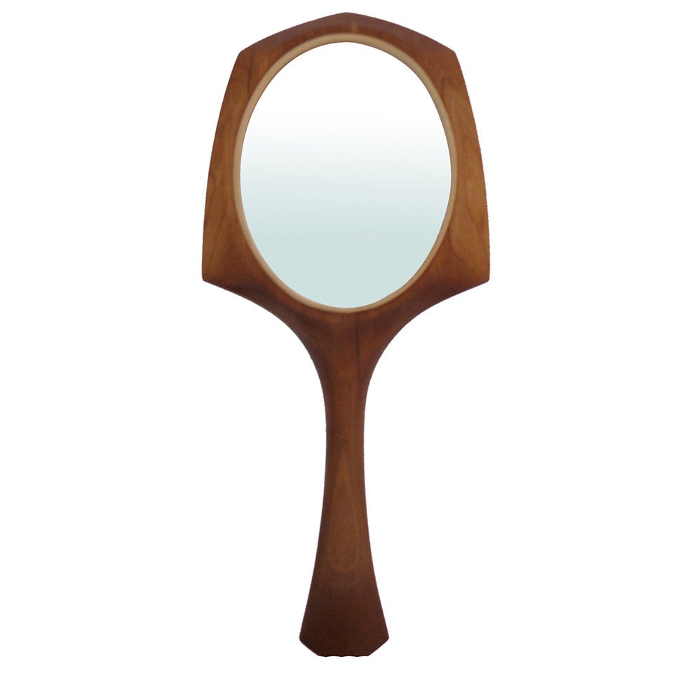 Danish Cherrywood Hand Mirror by Eric Sprenger