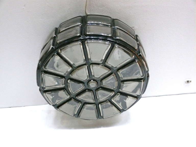 Austrian Geometric Glass Flush Mount