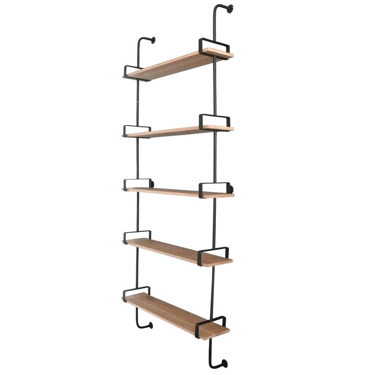 French Iron and Oak Wall Shelves For Sale at 1stDibs french wall
