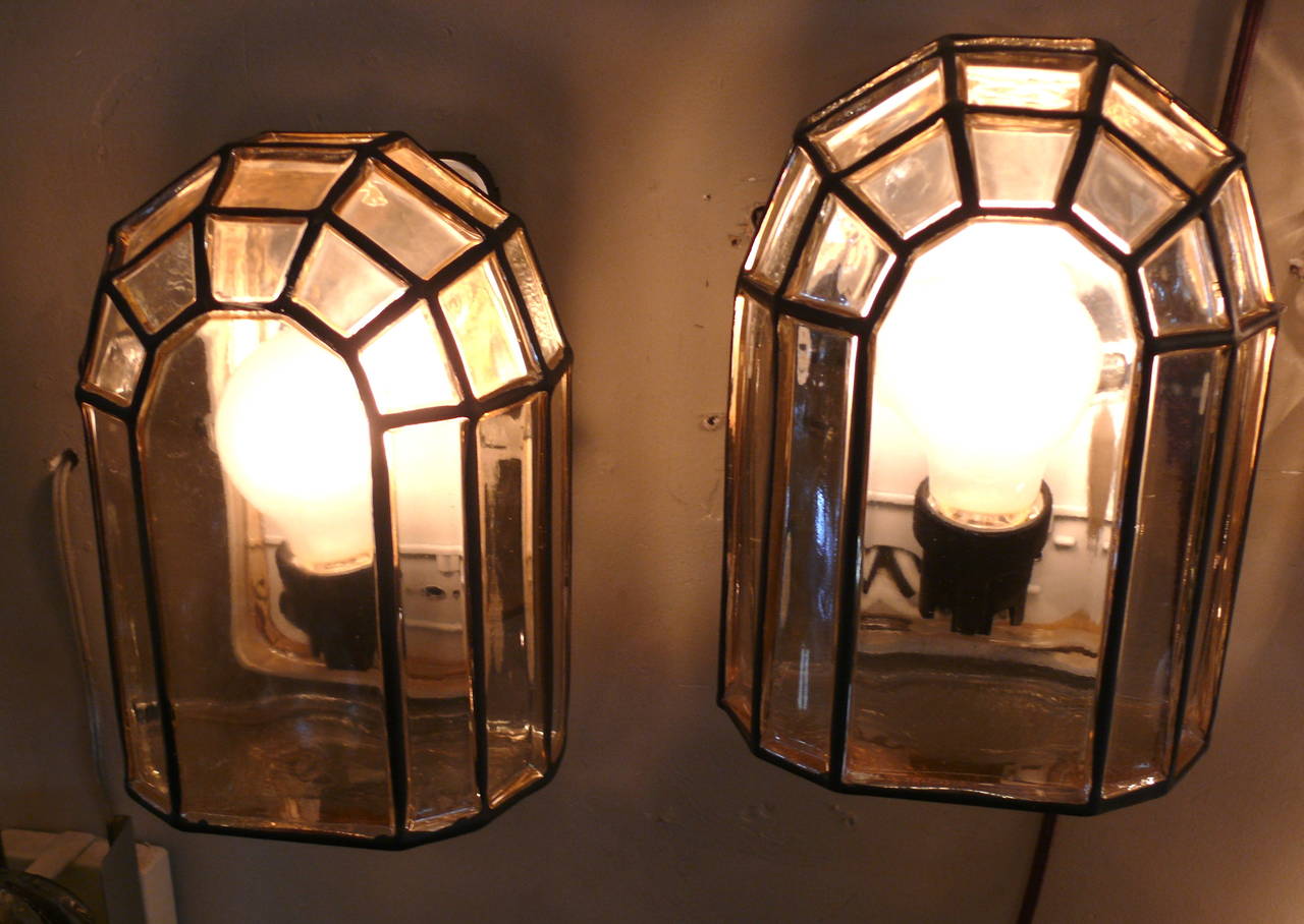 Austrian Iron and Glass Sconces 4