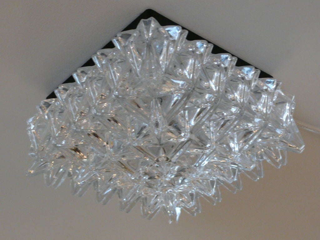 Glass Spike Austrian Flush Mount