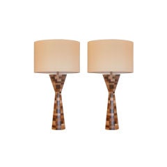 Reclaimed Wood Stacked Lamps
