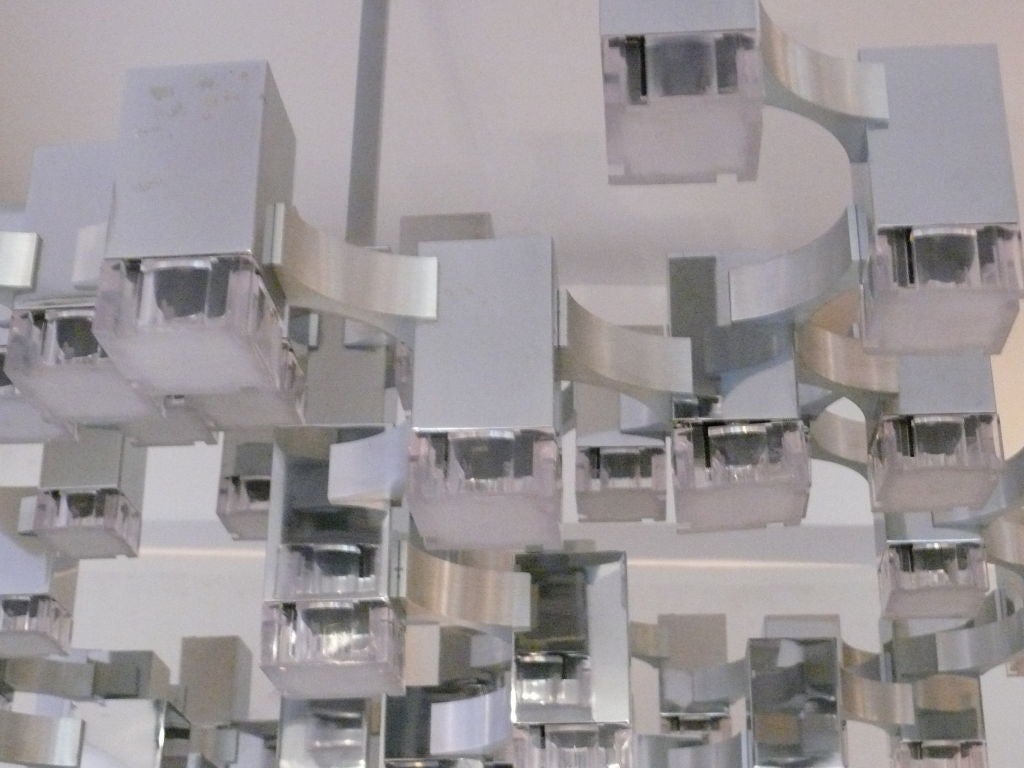 20th Century Giant 57 Light Cube Chandelier by Gaetano Sciolari