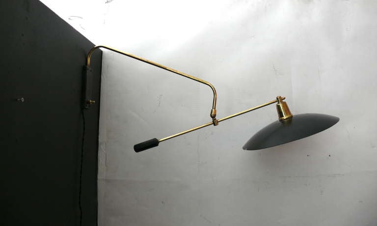 French Brass Articulating Counter Balance Light