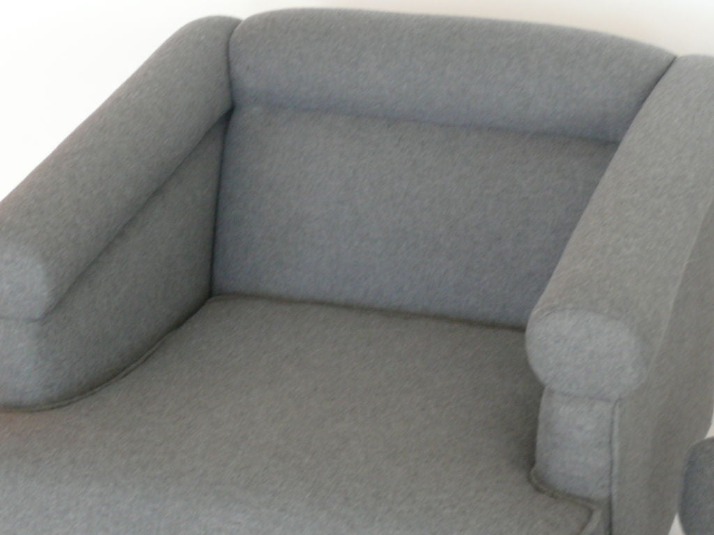 American Grey Wool Swivel Chairs