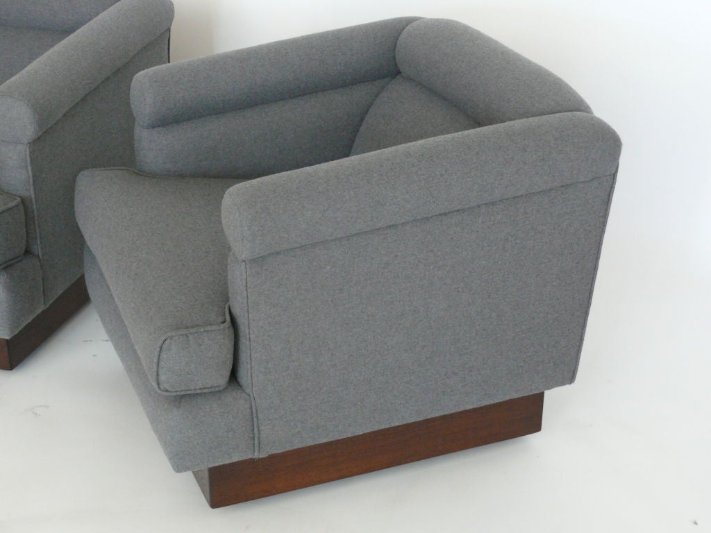 Grey Wool Swivel Chairs 2