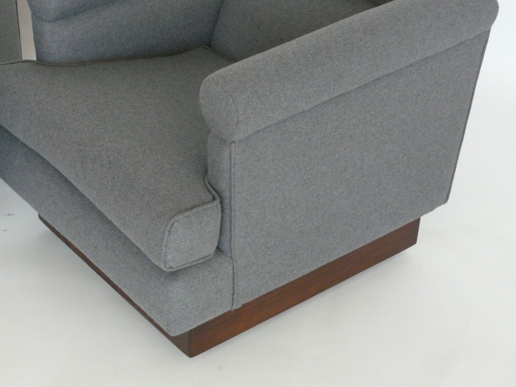 Grey Wool Swivel Chairs 3