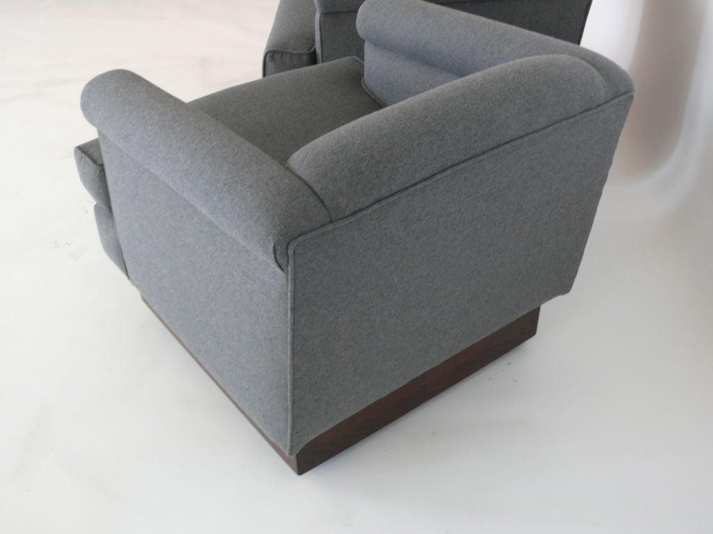 Grey Wool Swivel Chairs 4