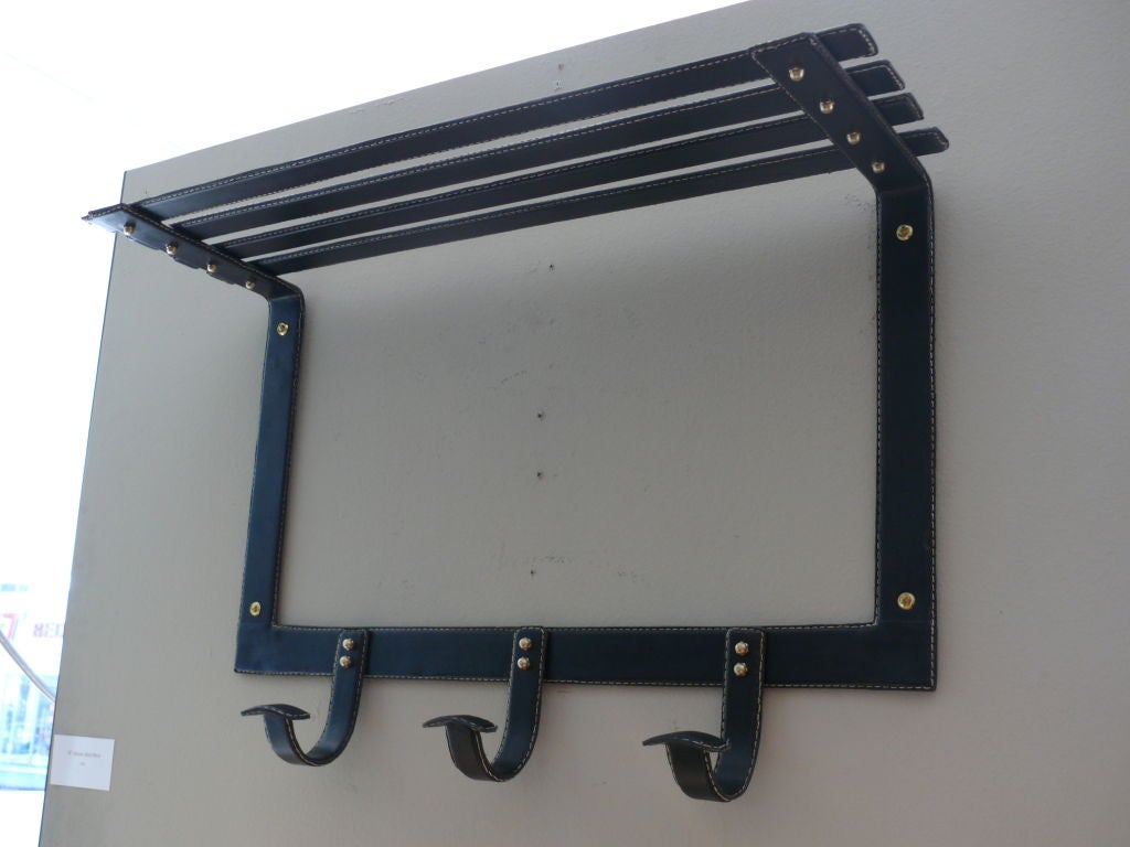 Atelier Leather Wall Rack with Shelf