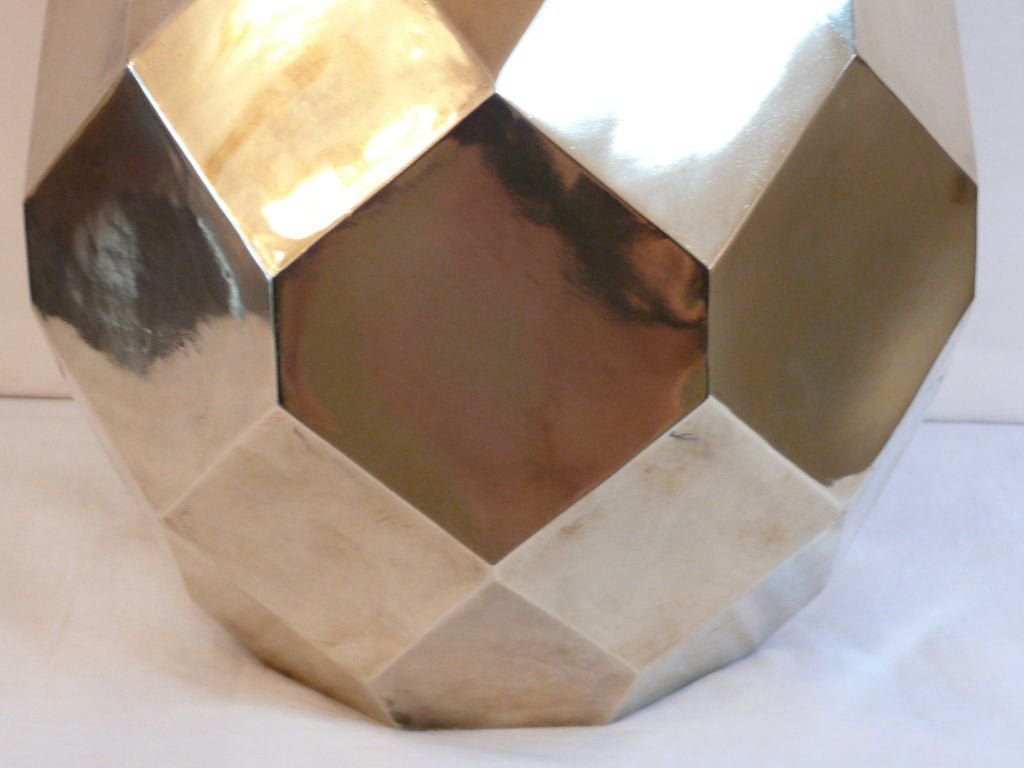 Hexagon Ceramic Brass Lamps by Chapman 1