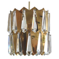 Brass and Crystal Pendant