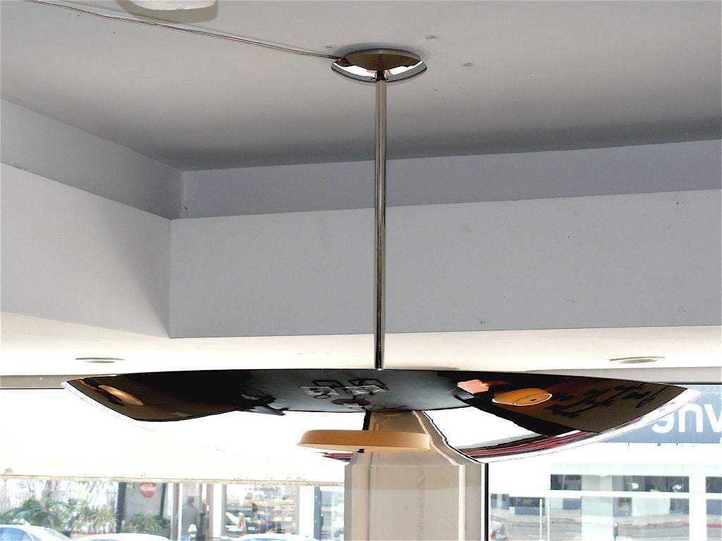 Large Nickel Dome Ceiling Light 2