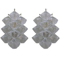 Cubed Glass Polyhedral Sconces
