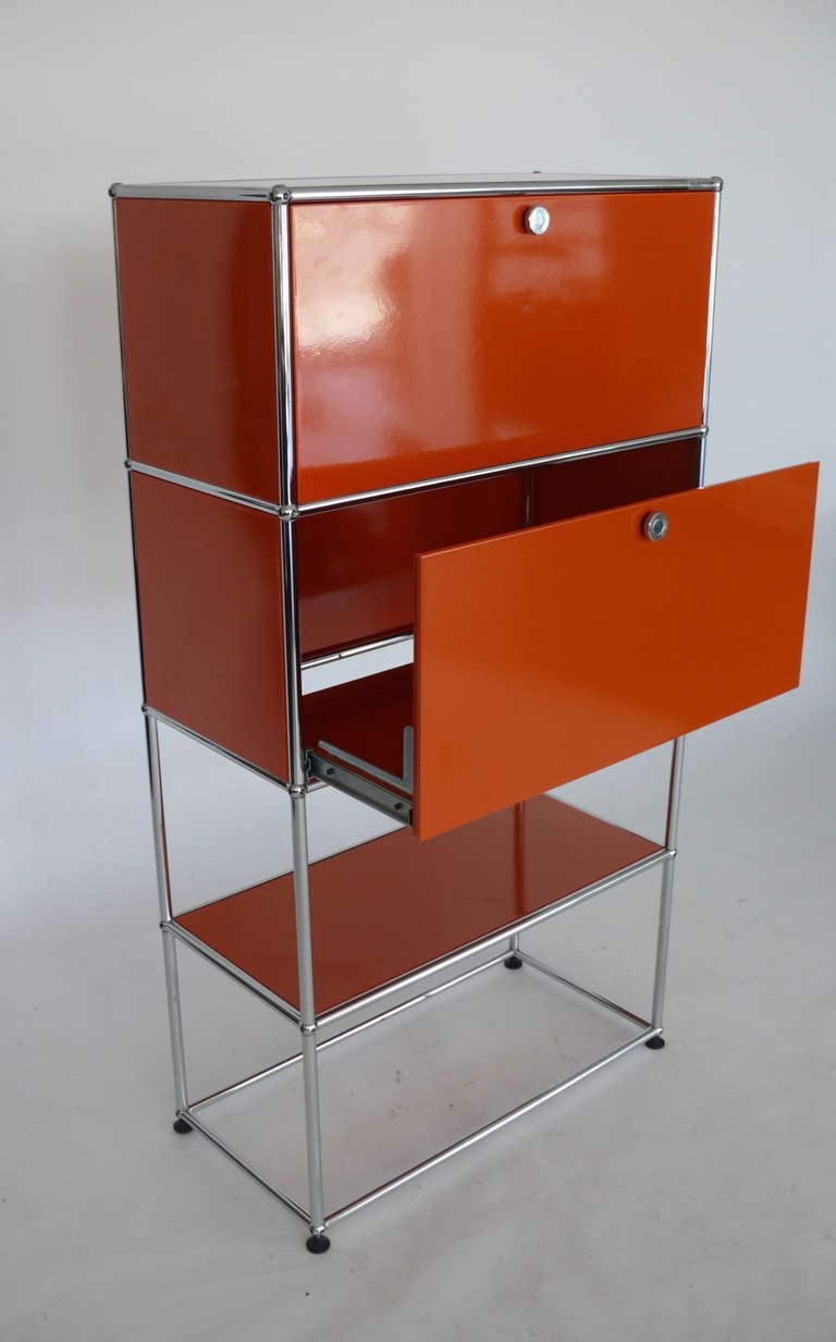 Red Fritz Haller Cabinet by Herman Miller In Excellent Condition In Beverly Hills, CA