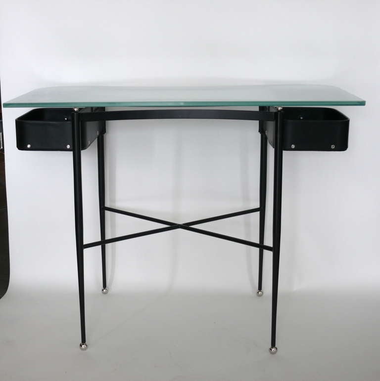 Mid-20th Century Writing Desk in the Style of Jacques Adnet