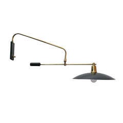 Vintage French Brass Articulating Counter Balance Light