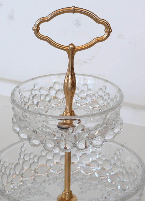 Bubble Glass Tiered Dish