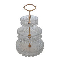 Bubble Glass Tiered Dish