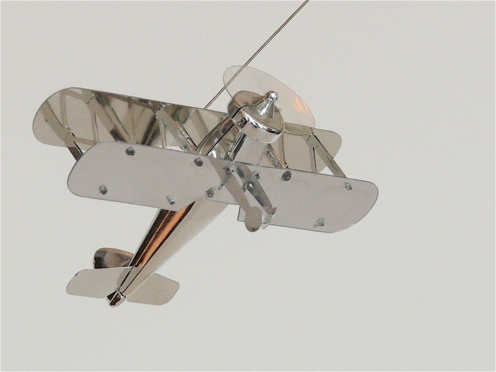 20th Century Aluminum Bi-Plane Mobile