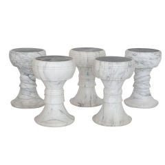Carved Marble Garden Stools