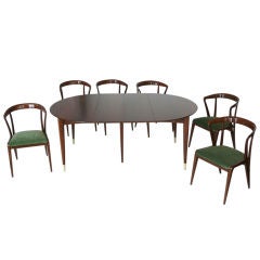Gio Ponti Dining Table & Bertha Schaefer Dining Chairs