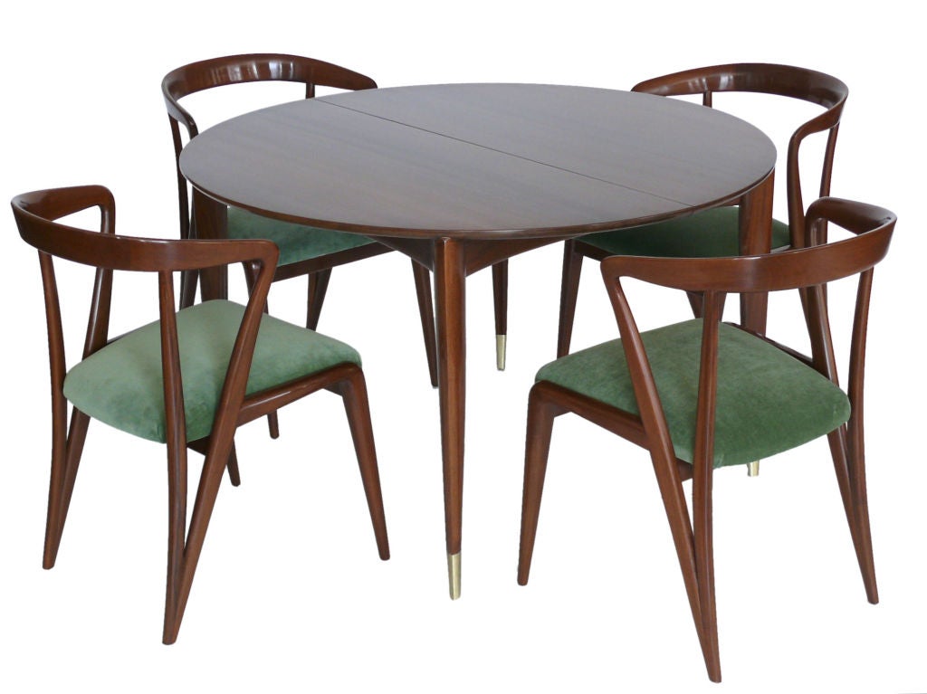 Gio Ponti Dining Table & Bertha Schaefer Dining Chairs