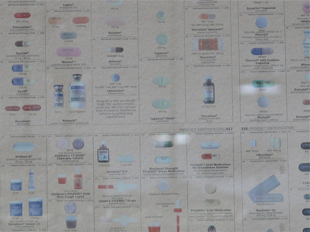 20th Century Damien Hirst Gold Pharmacy Wallpaper