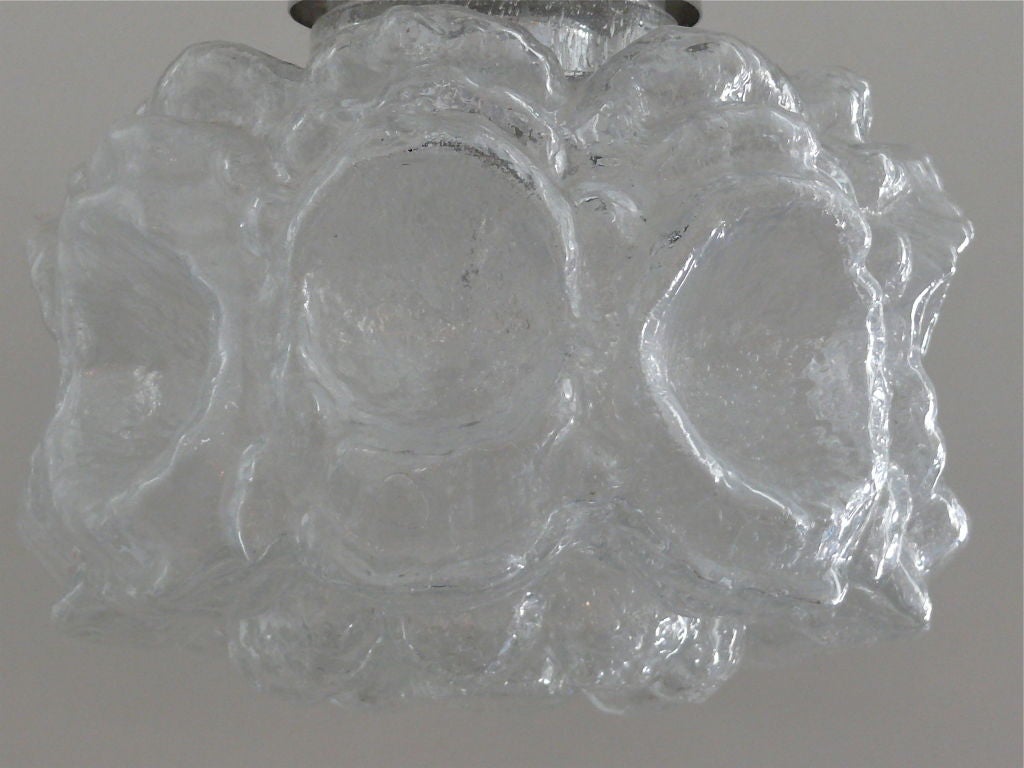 Austrian Textured Glass Pendant In Excellent Condition In Beverly Hills, CA
