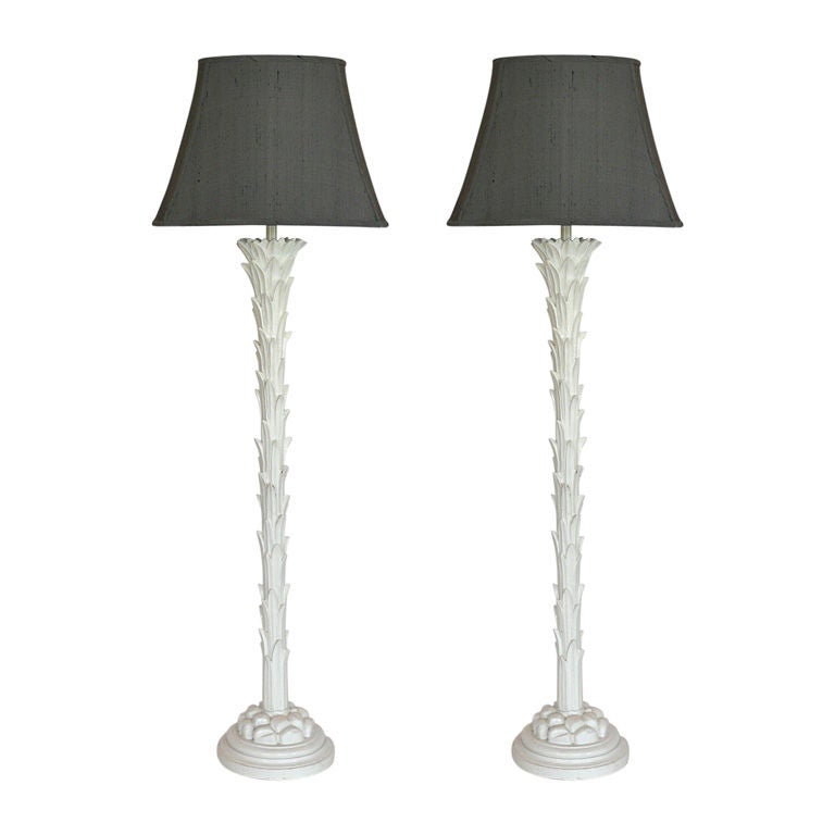 Serge Roche Style Torchiere Floor Lamps