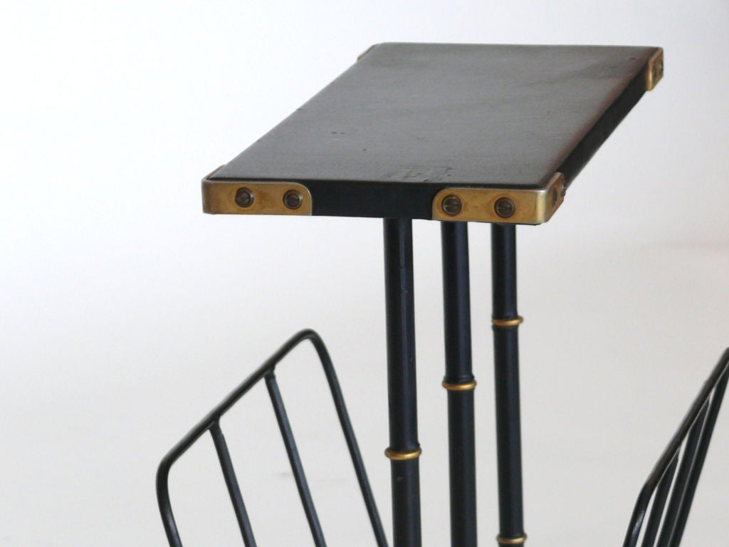 Iron Jacques Adnet Magazine Table