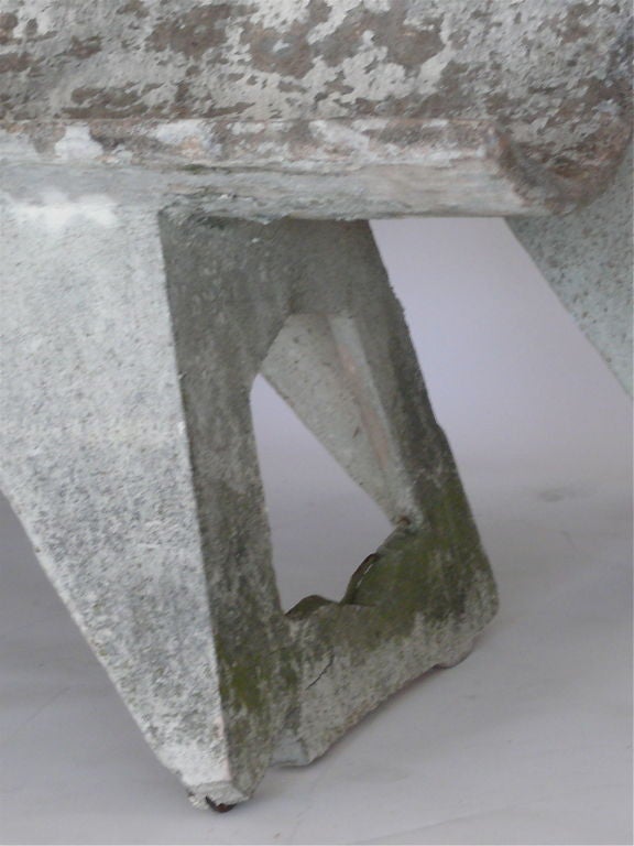 French Cast Concrete Bench 2