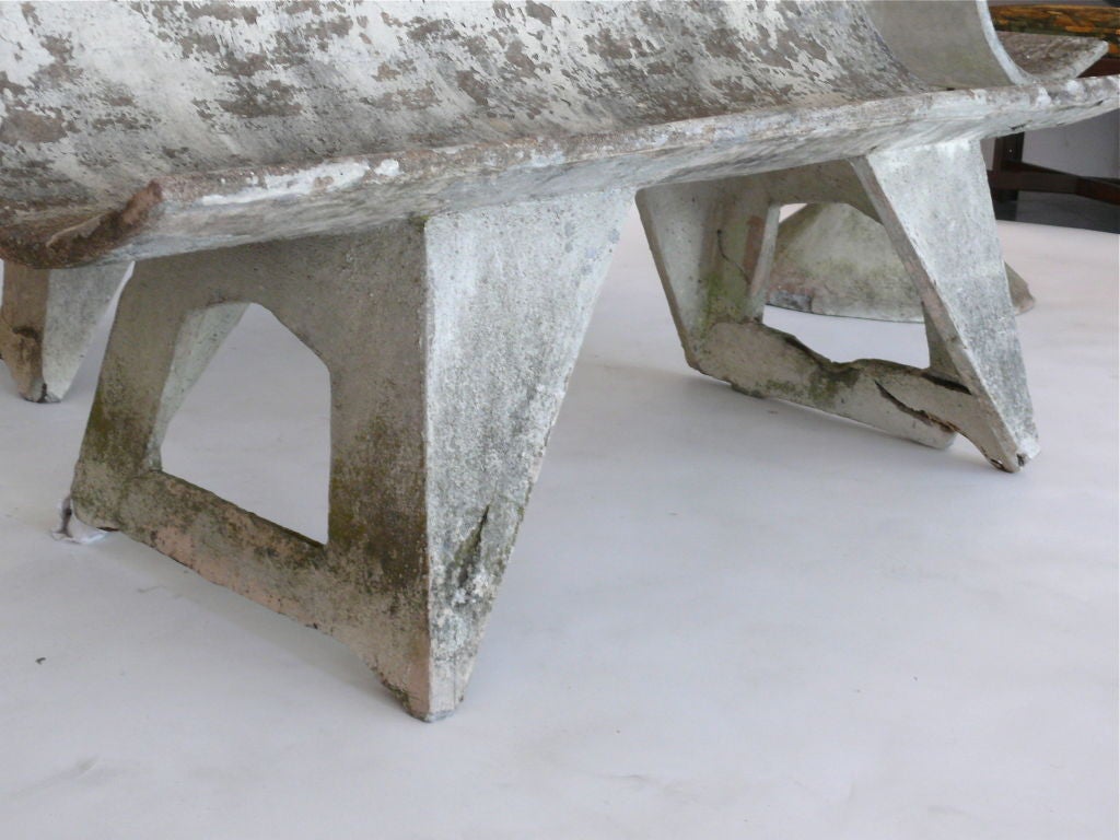 French Cast Concrete Bench 3
