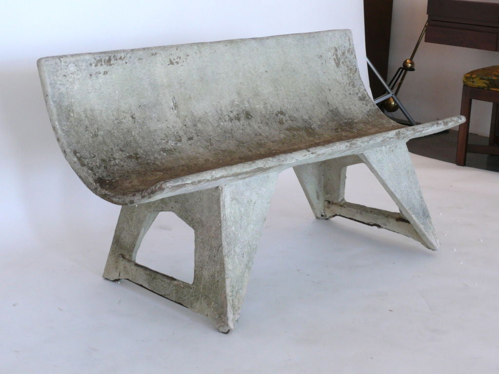French Cast Concrete Bench 5