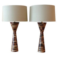 Reclaimed Wood Stacked Lamps