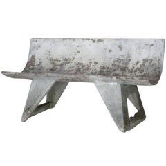 Used French Cast Concrete Bench