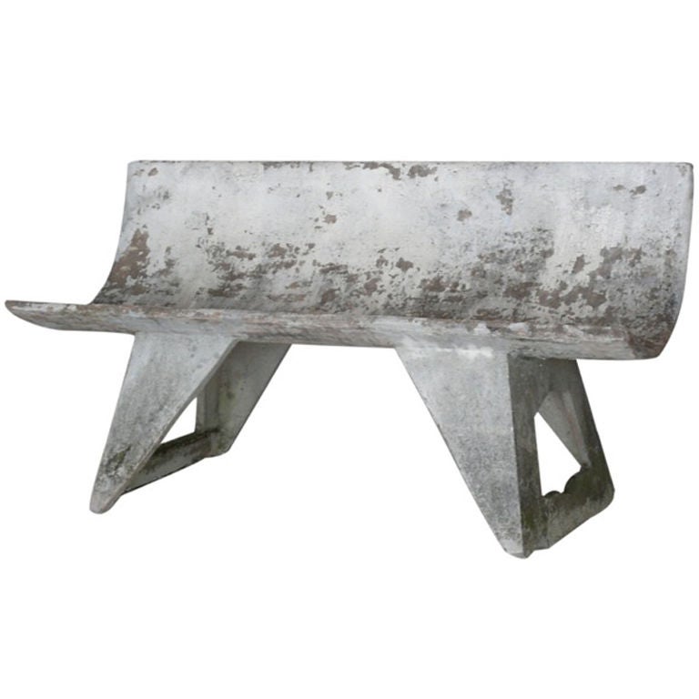 French Cast Concrete Bench