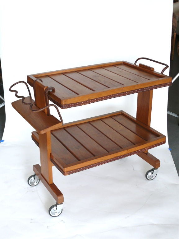 Jacques Adnet Bar Cart