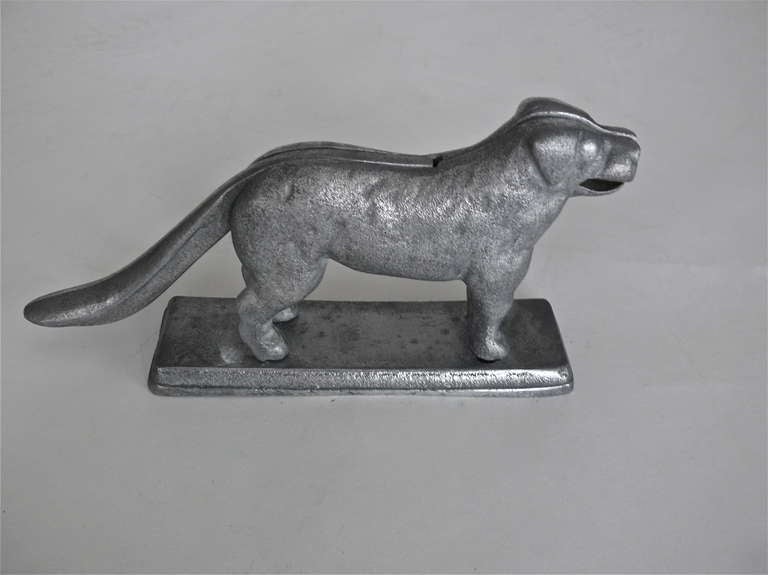 20th Century Large Iron Dog Nutcracker