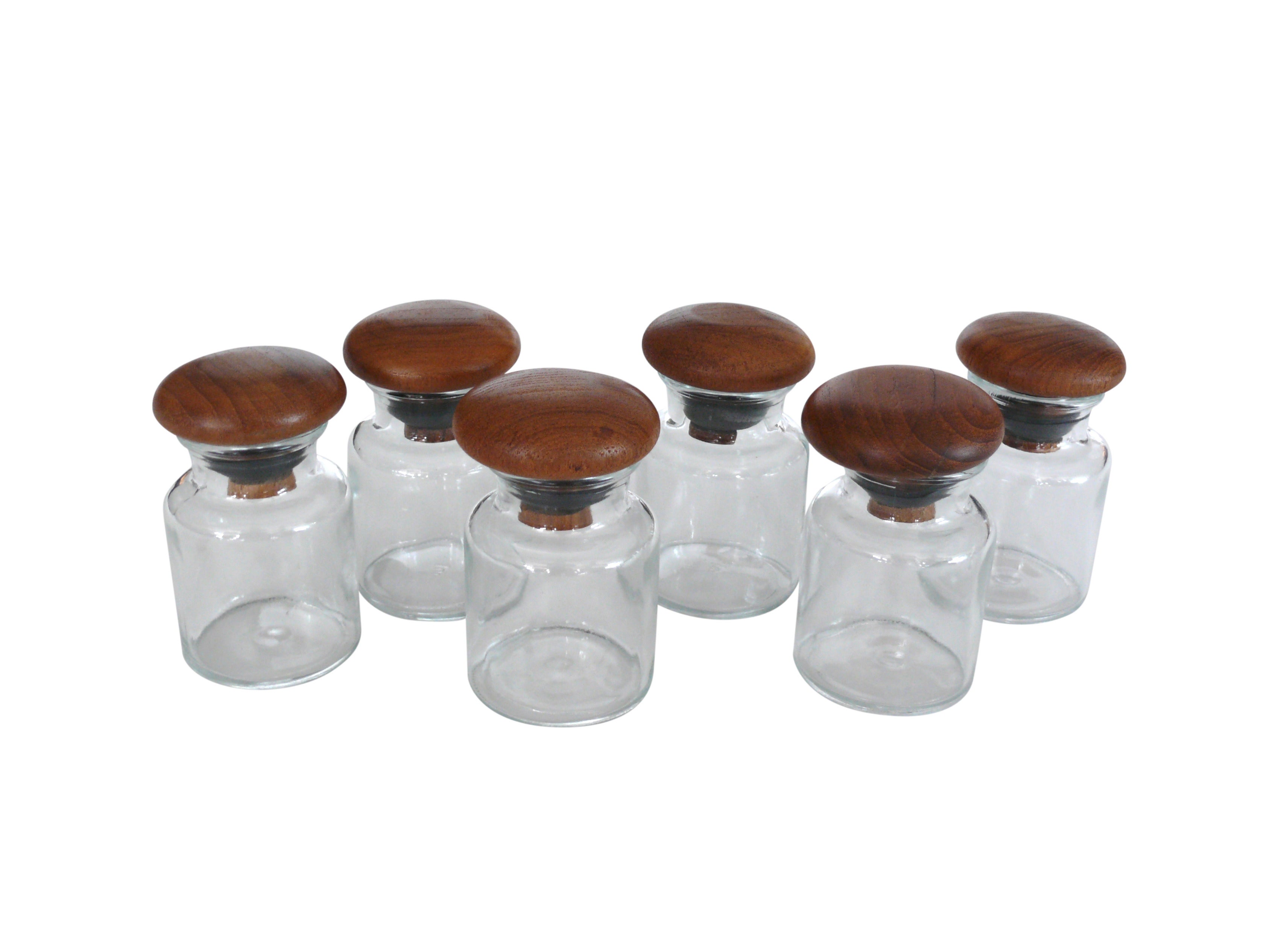Danish Modern Teak Spice Jars