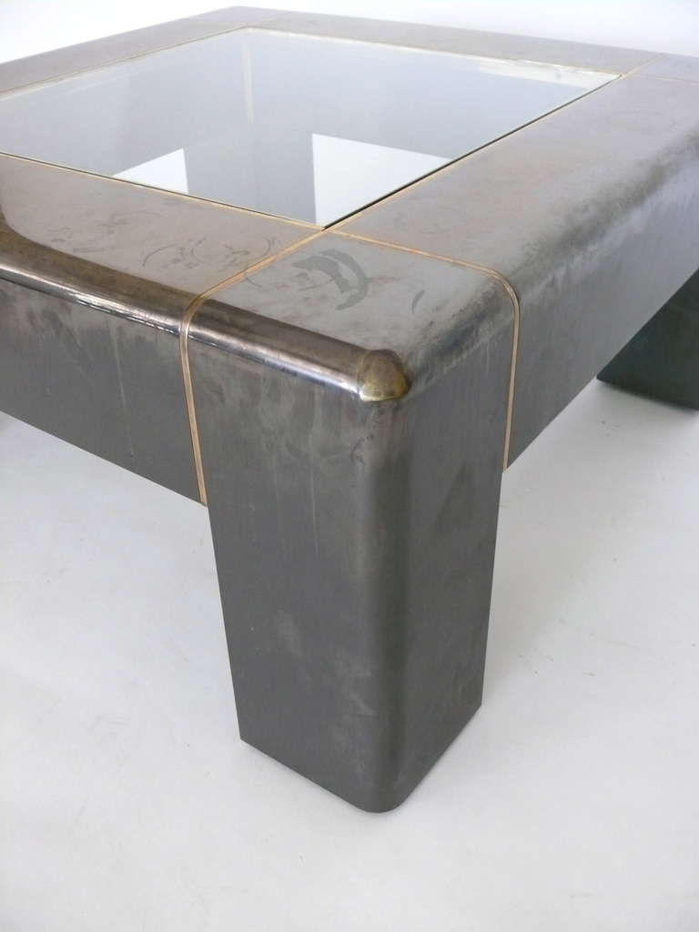 Brass Karl Springer Coffee Table