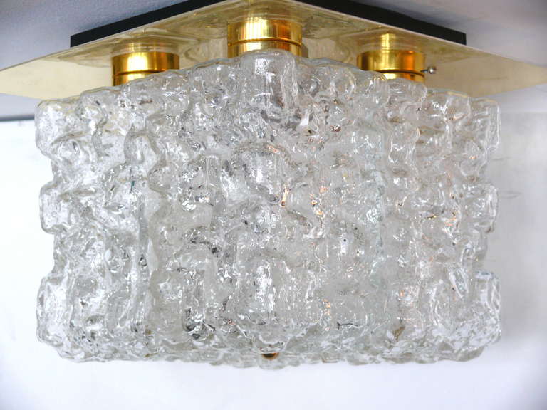 Ice Glass Flush Mount For Sale 2