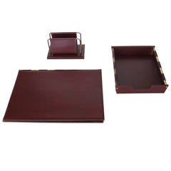 French Leather Desk Accessories