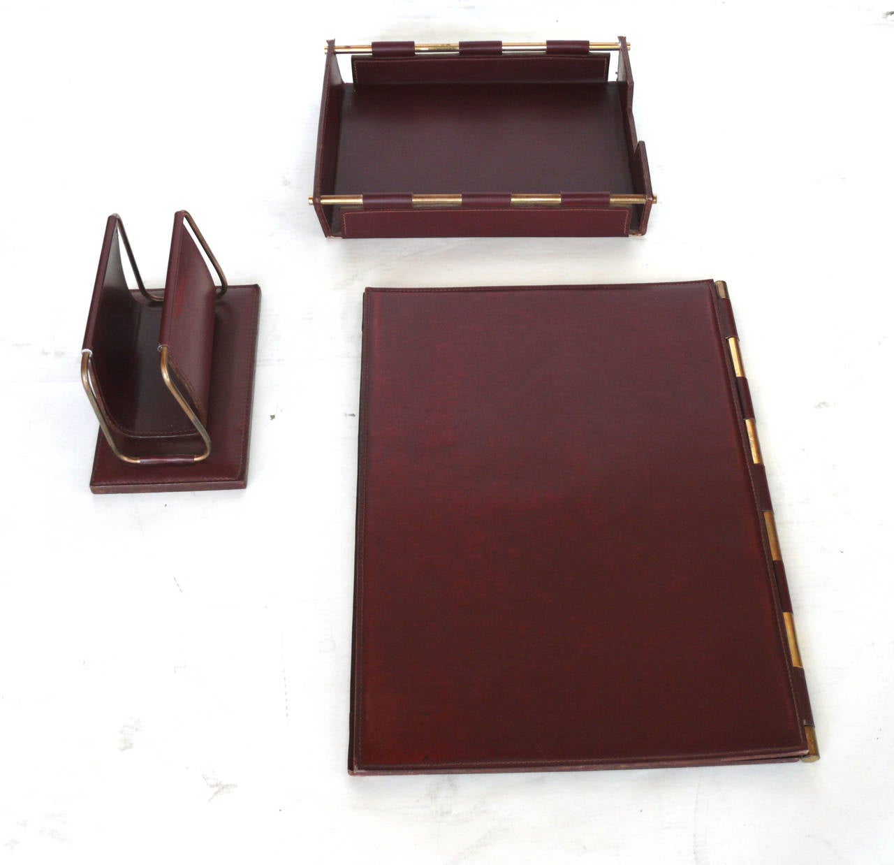 French Leather Desk Accessories