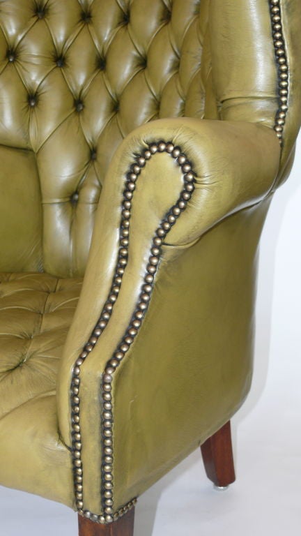 20th Century Curved Wingback Chair