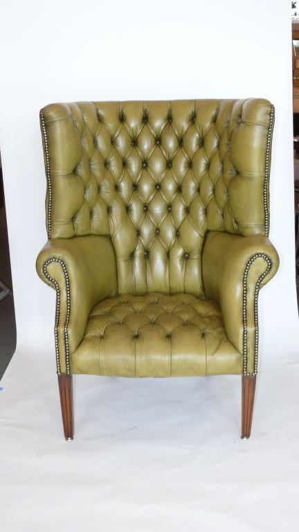 Curved Wingback Chair 1