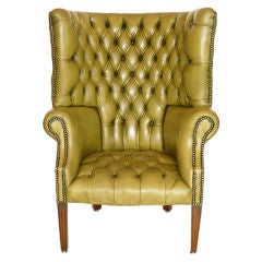 Curved Wingback Chair