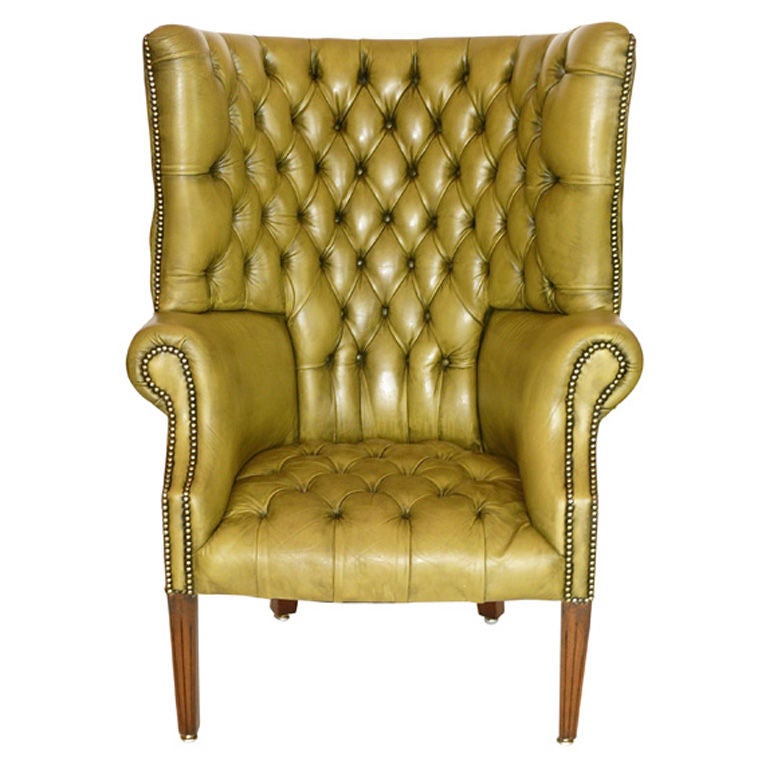 Curved Wingback Chair